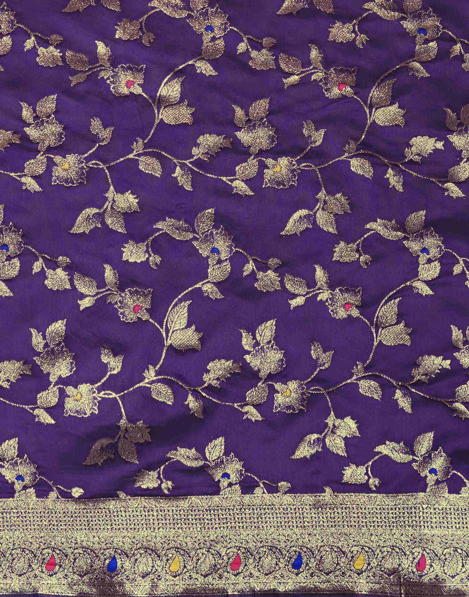 Purple Silk Woven Banarasi Saree