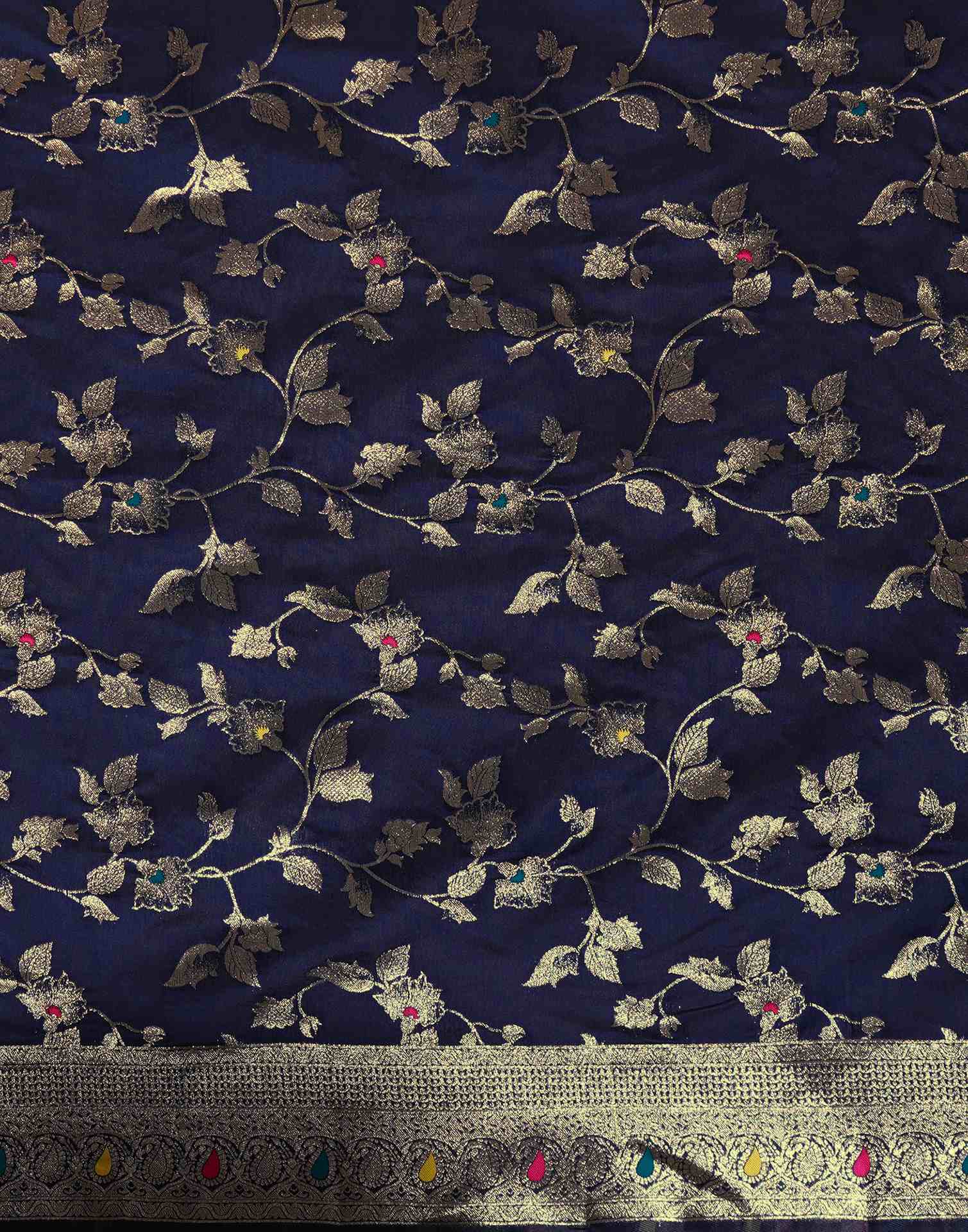 Blue Silk Woven Banarasi Saree