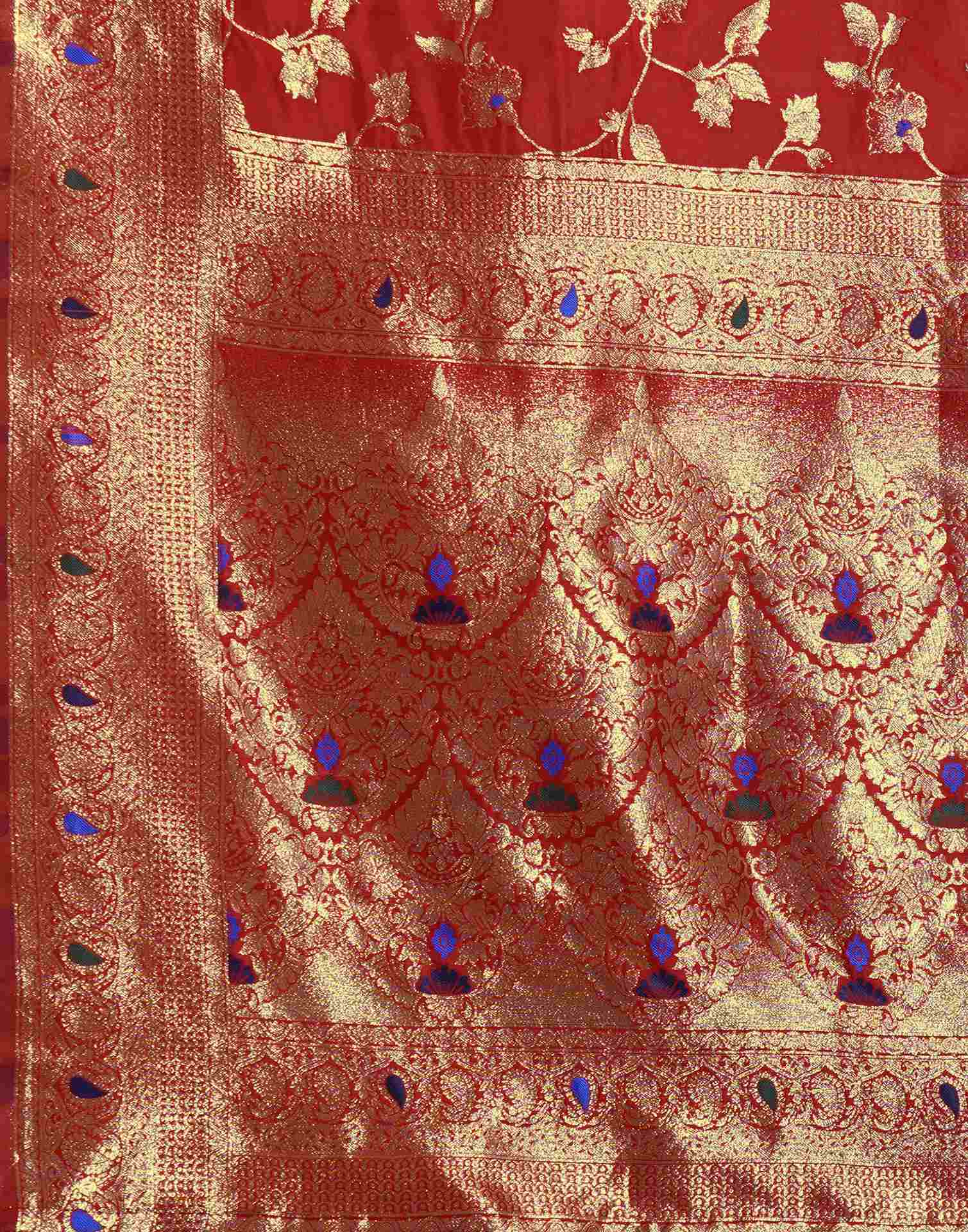 Red Silk Woven Banarasi Saree