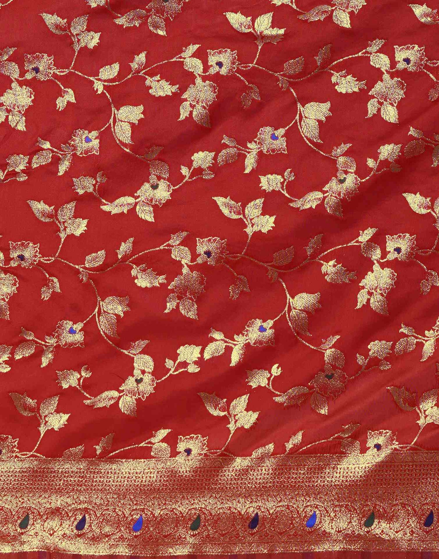 Red Silk Woven Banarasi Saree