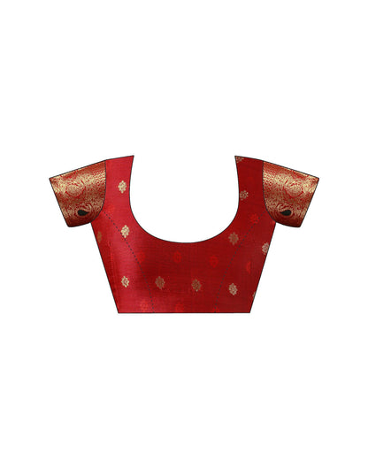 Red Silk Woven Banarasi Saree