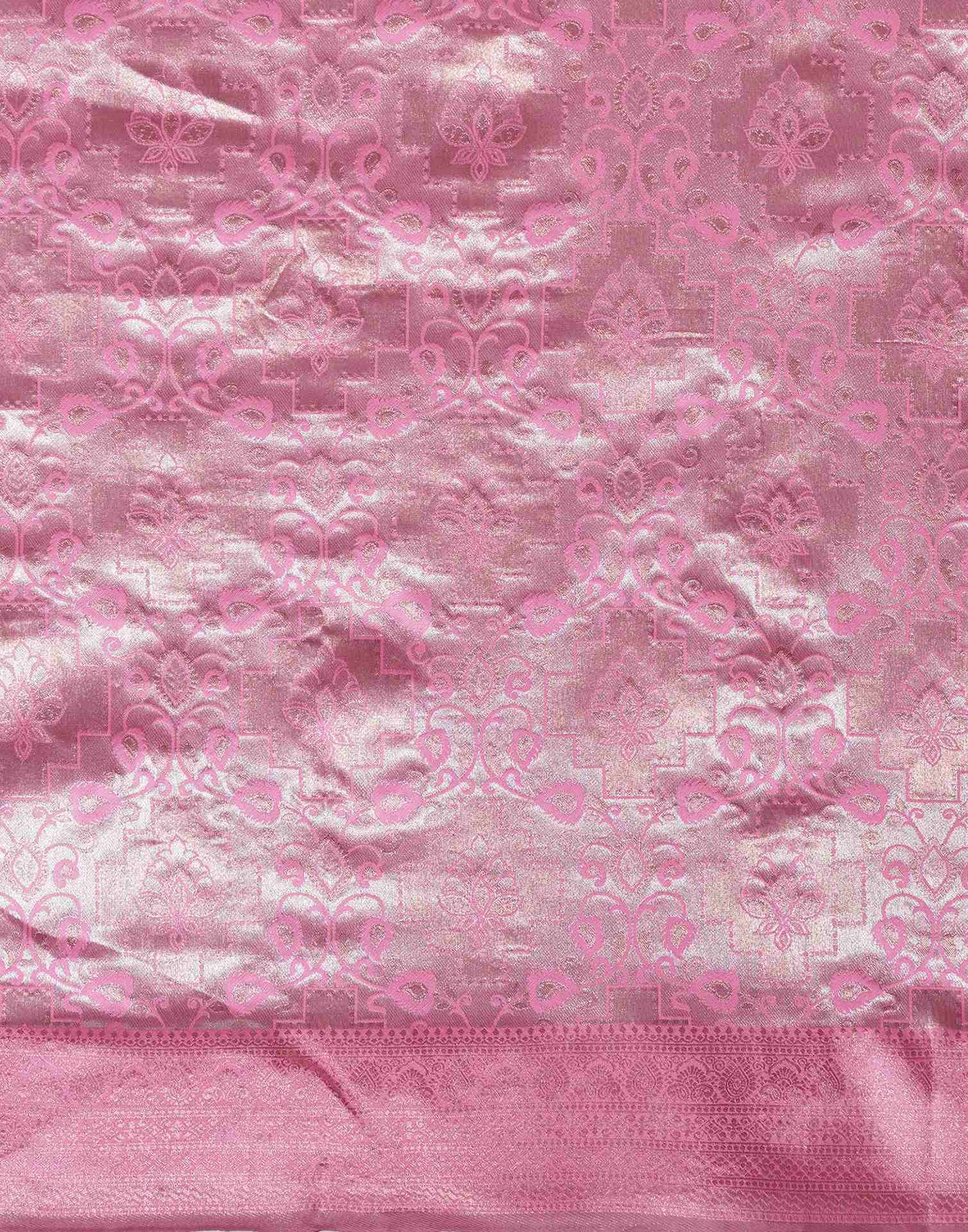 Pink Silk Woven Saree