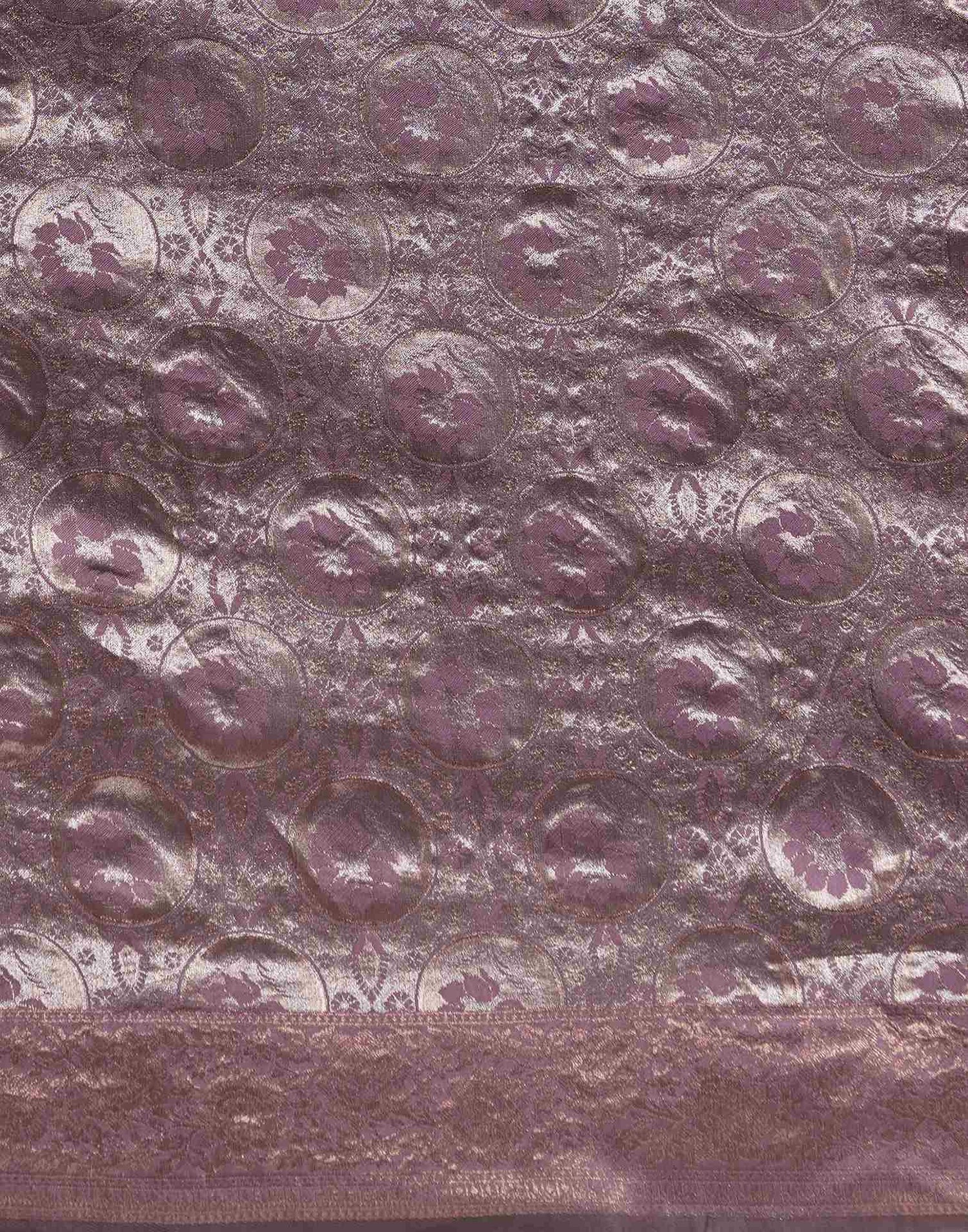 Mauve Silk Woven Saree