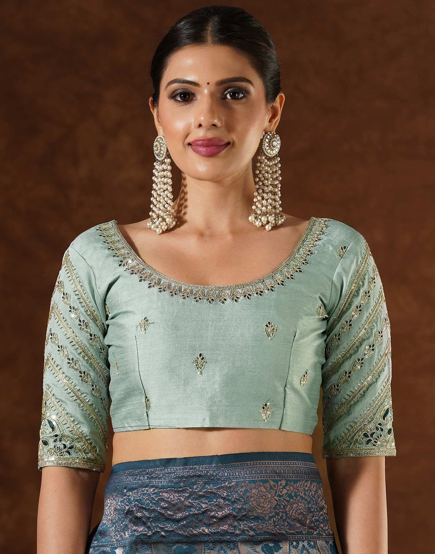 Blue Silk Woven Saree