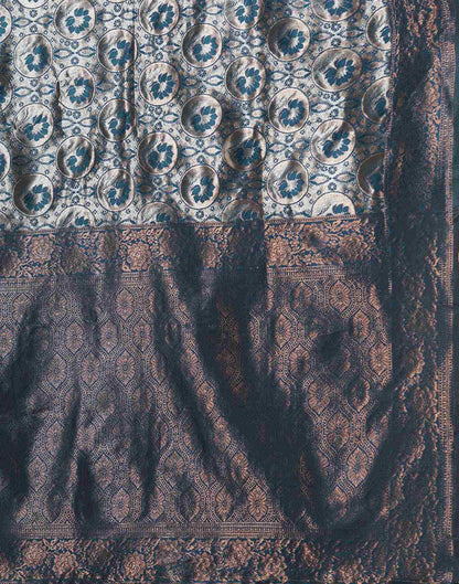 Blue Silk Woven Saree