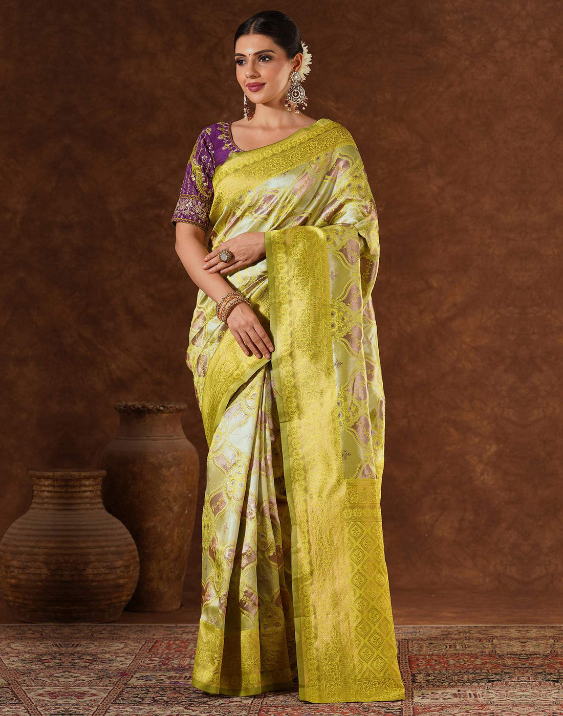 Green Silk Woven Saree