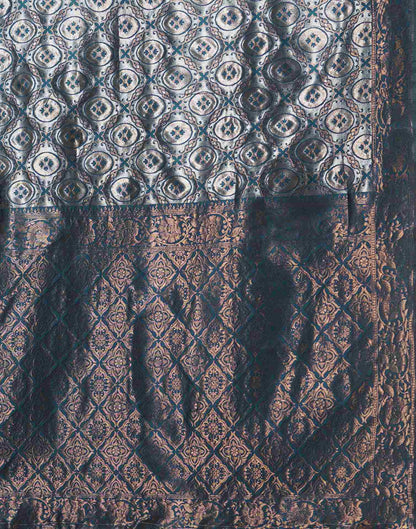 Blue Silk Woven Saree