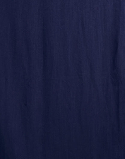 Blue Vichitra Silk Lace Plain Saree