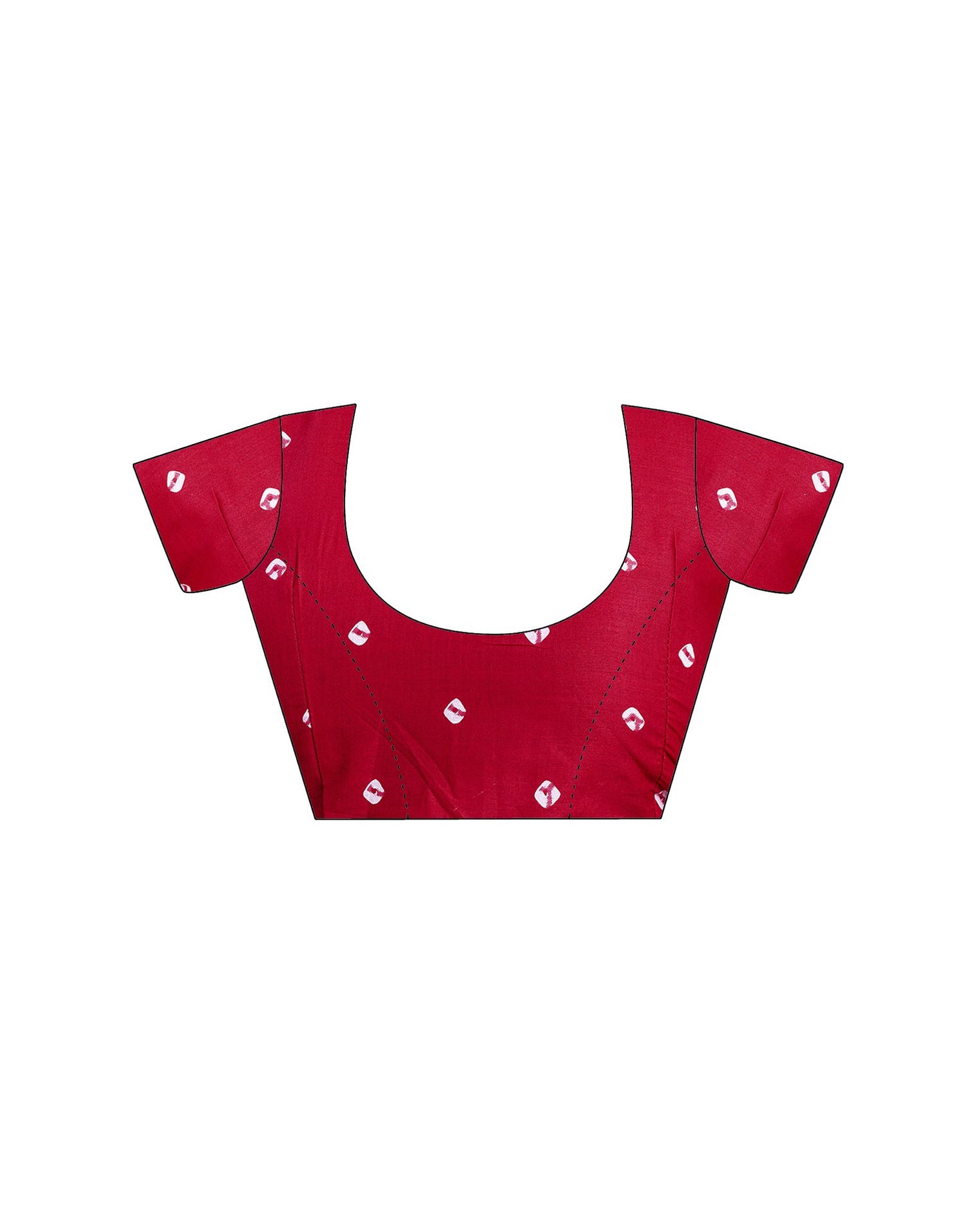 Red Cotton Printed Saree
