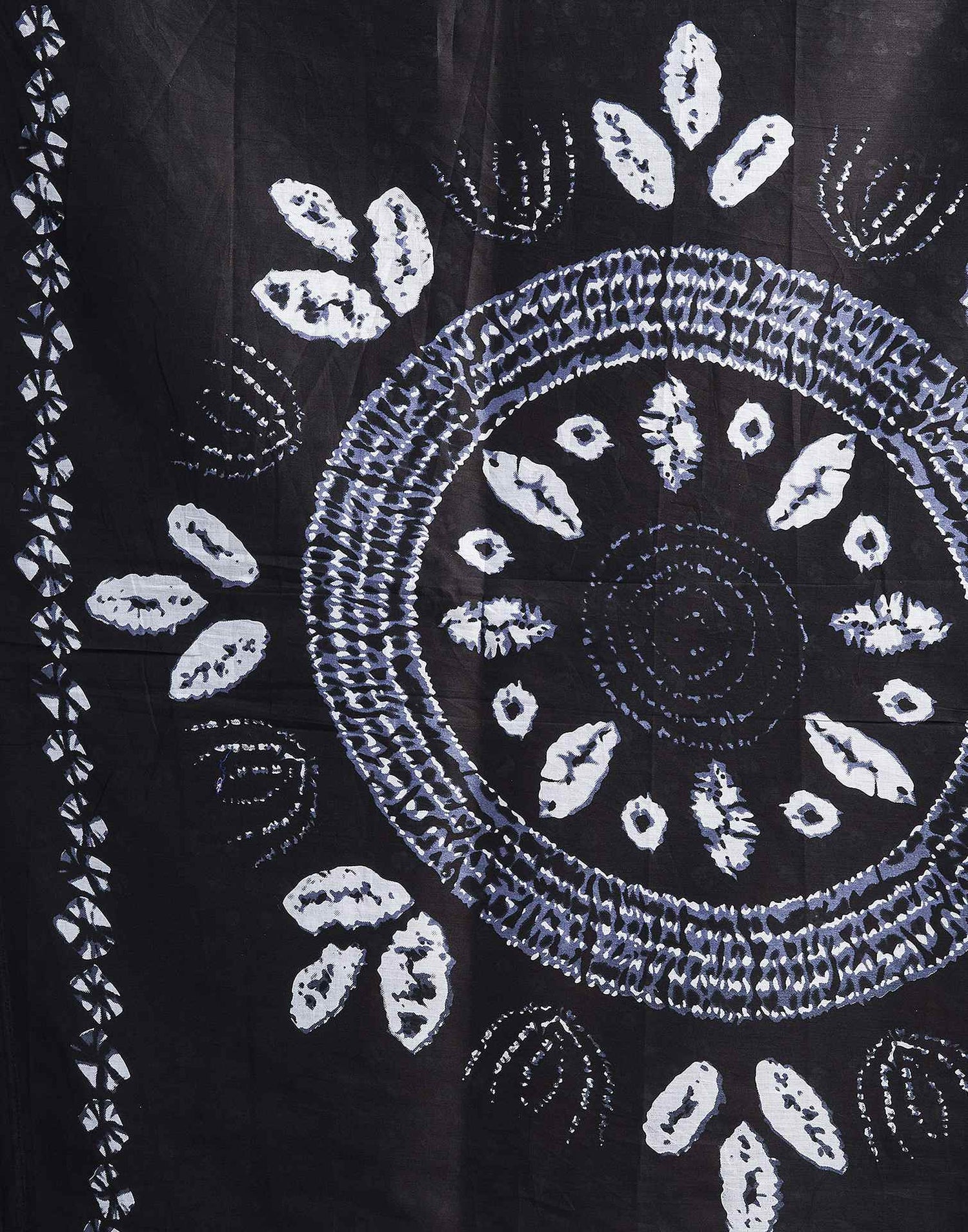 Black Cotton Printed Saree