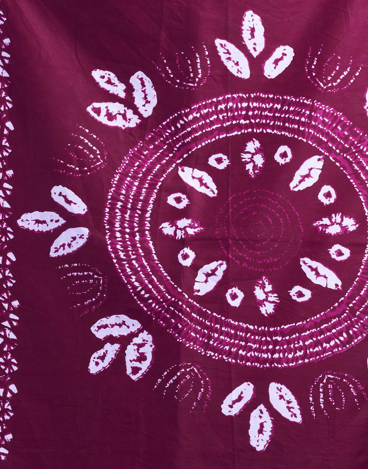 Purple Cotton Printed Saree