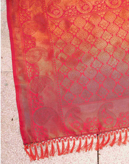 Beige Silk Woven Saree