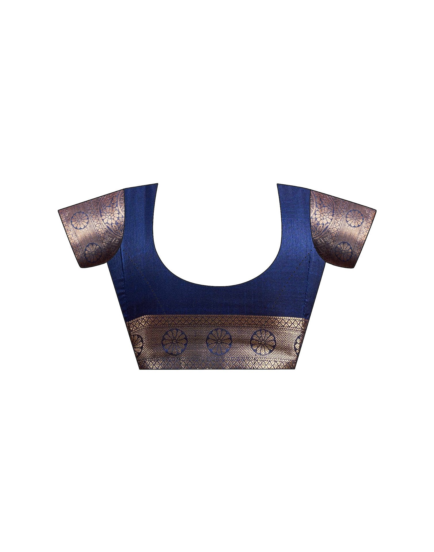 Blue Silk Printed Saree