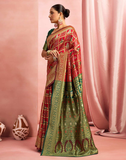 Red Silk Woven Patola Saree