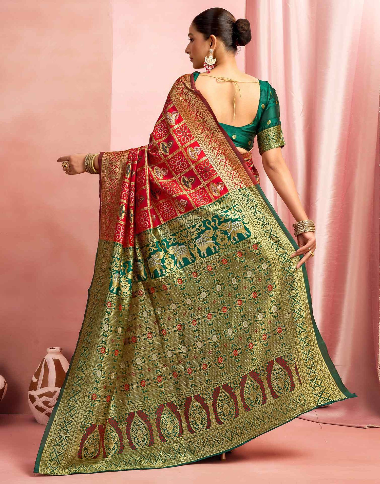Red Silk Woven Patola Saree