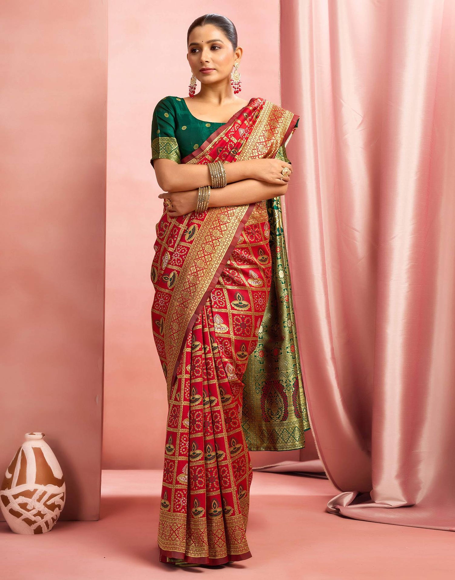 Red Silk Woven Patola Saree