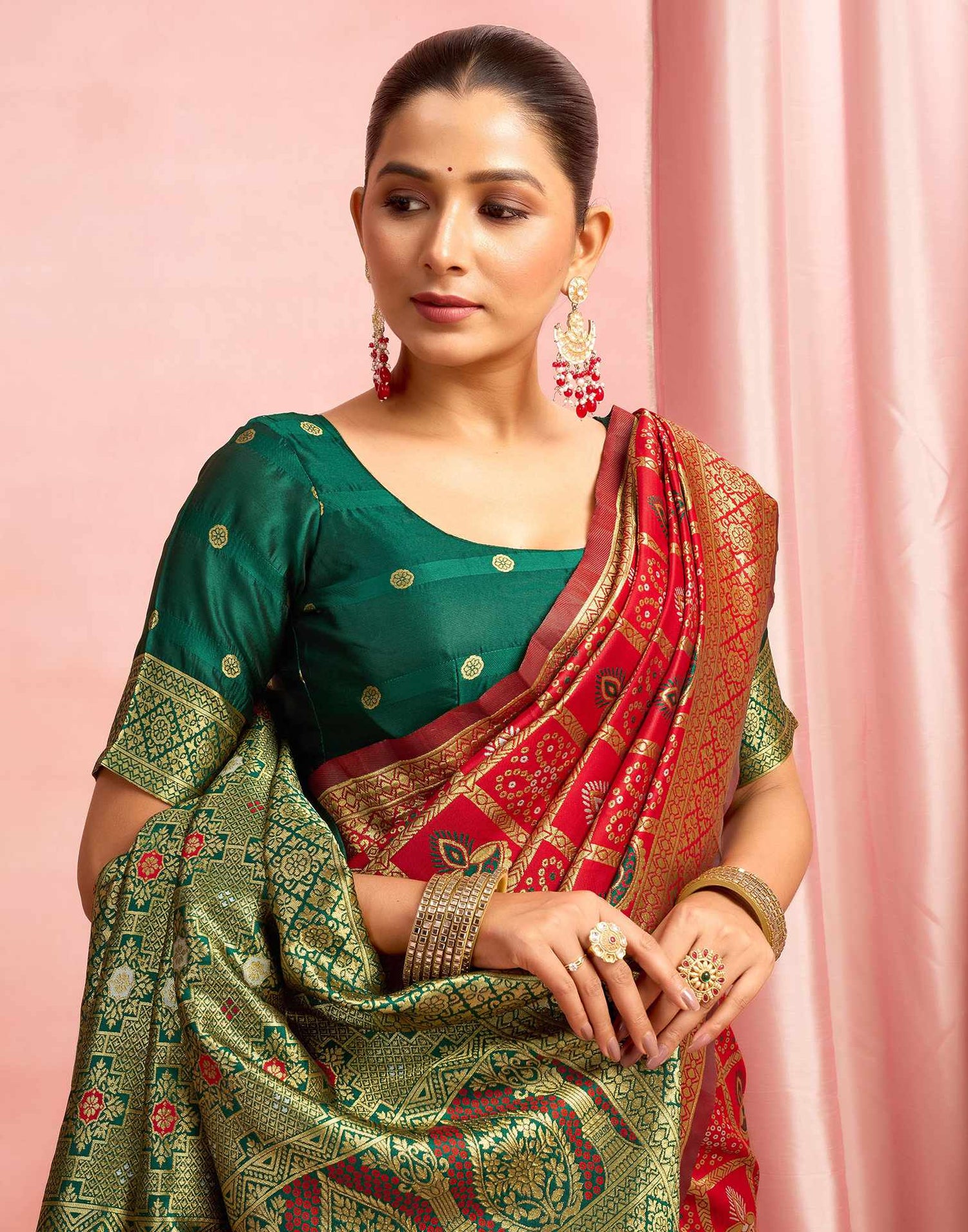 Red Silk Woven Patola Saree