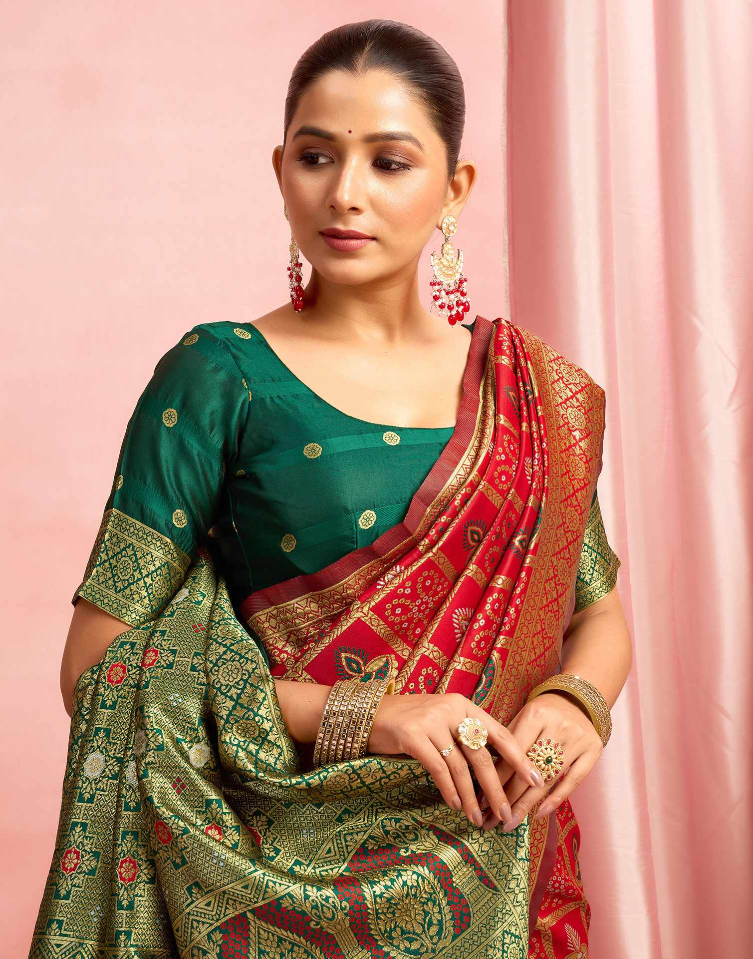 Red Silk Woven Patola Saree