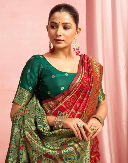 Red Silk Woven Patola Saree