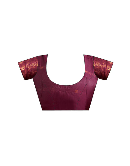 Mauve Silk Woven Saree
