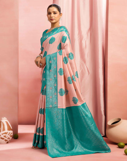 Rose Pink Silk Woven Saree