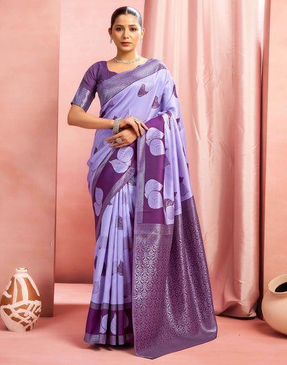 Light Purple Silk Woven Saree