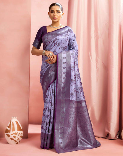 Light Purple Silk Woven Saree