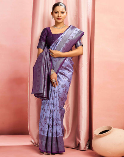 Light Purple Silk Woven Saree