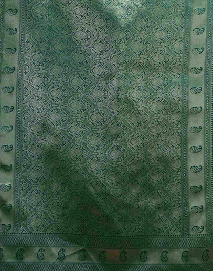 Mint Green Silk Woven Saree