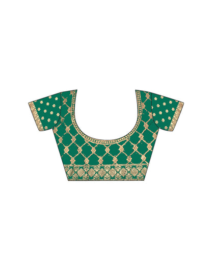 Green Chiffon Lace Saree