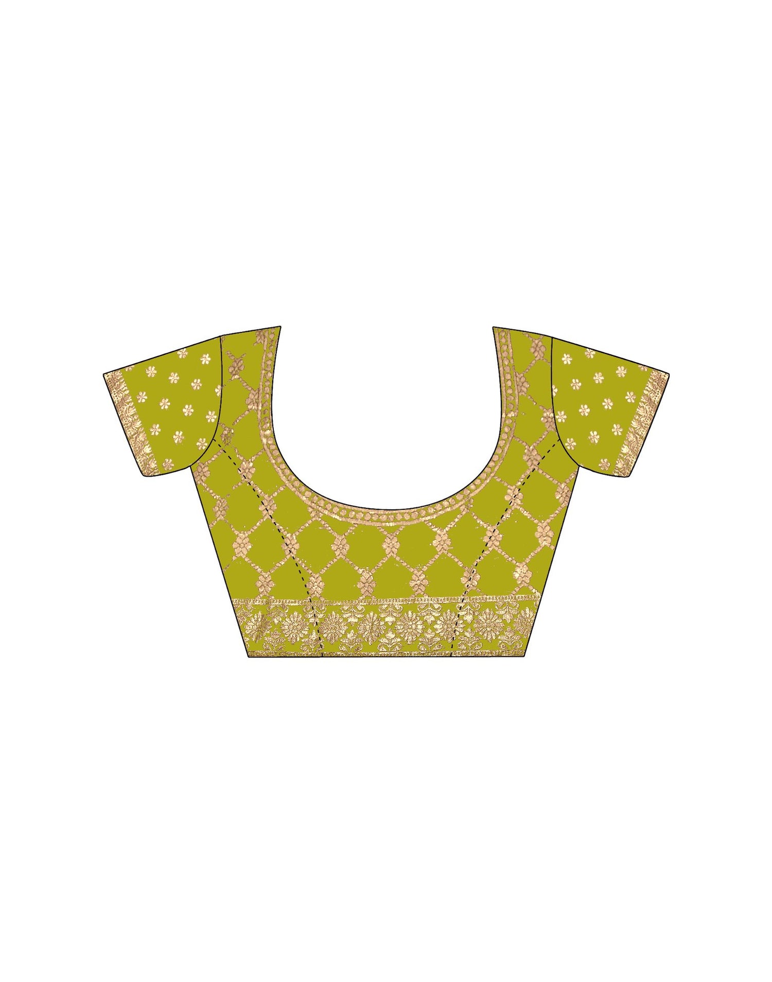 Green Chiffon Lace Saree