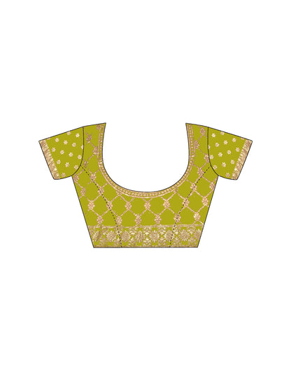 Green Chiffon Lace Saree