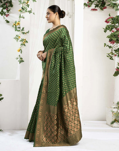 Green Silk Woven Banarasi Saree