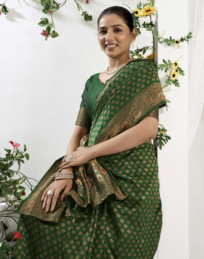 Green Silk Woven Banarasi Saree