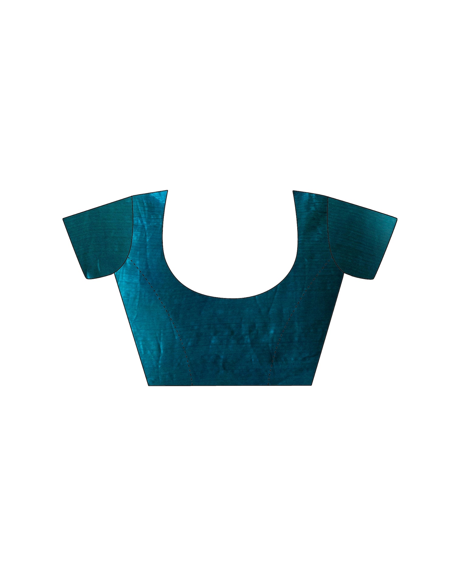 Teal Blue Shimmer Woven Saree