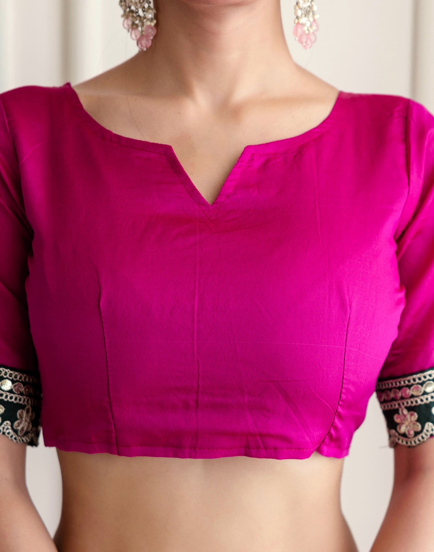 Magenta Silk Woven Saree