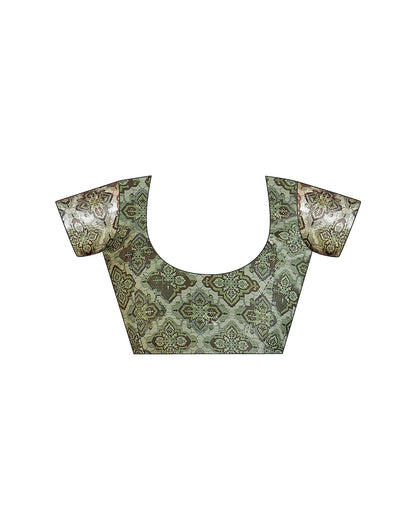 Pista Green Chanderi Woven Saree
