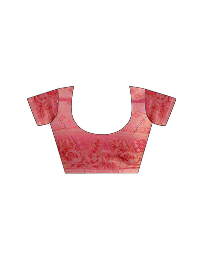 Pink Chanderi Woven Banarasi Saree
