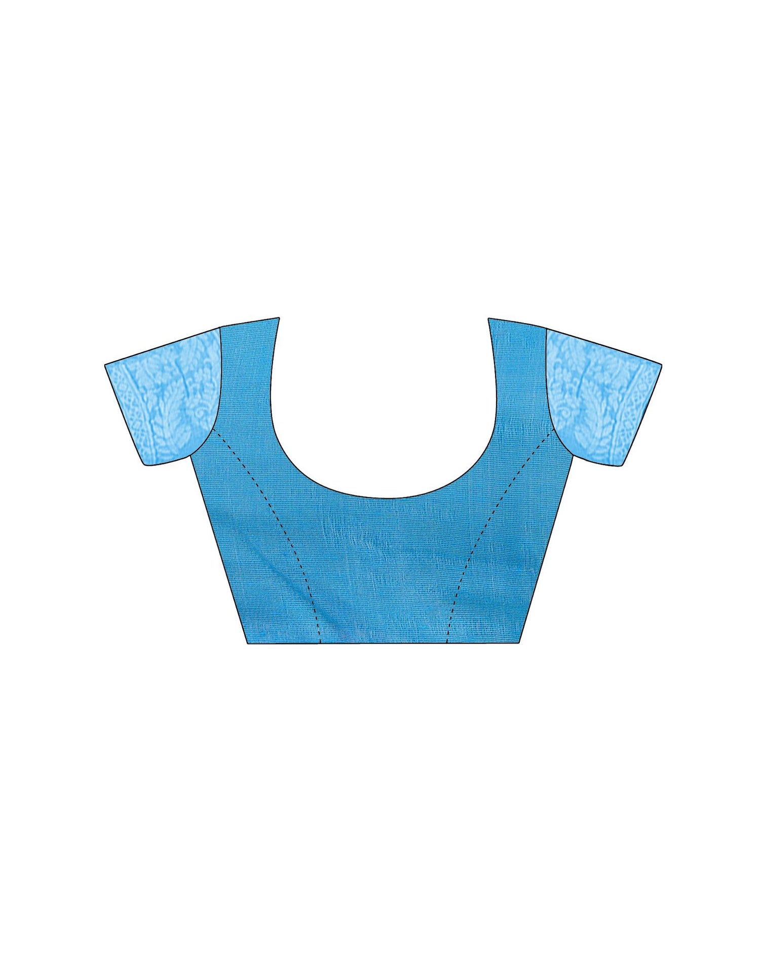 Dusty Blue Cotton Woven Saree