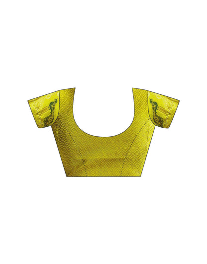 Lime Green Silk Woven Paithani Saree