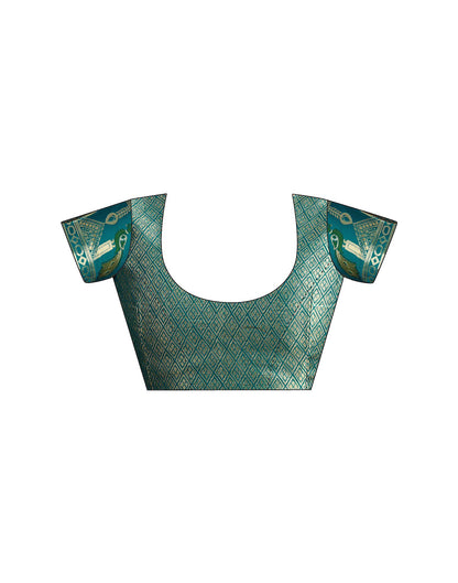 Rama Green Silk Woven Paithani Saree