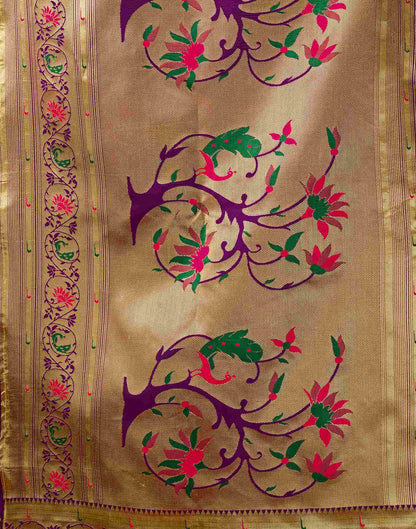 Dark Purple Silk Woven Paithani Saree