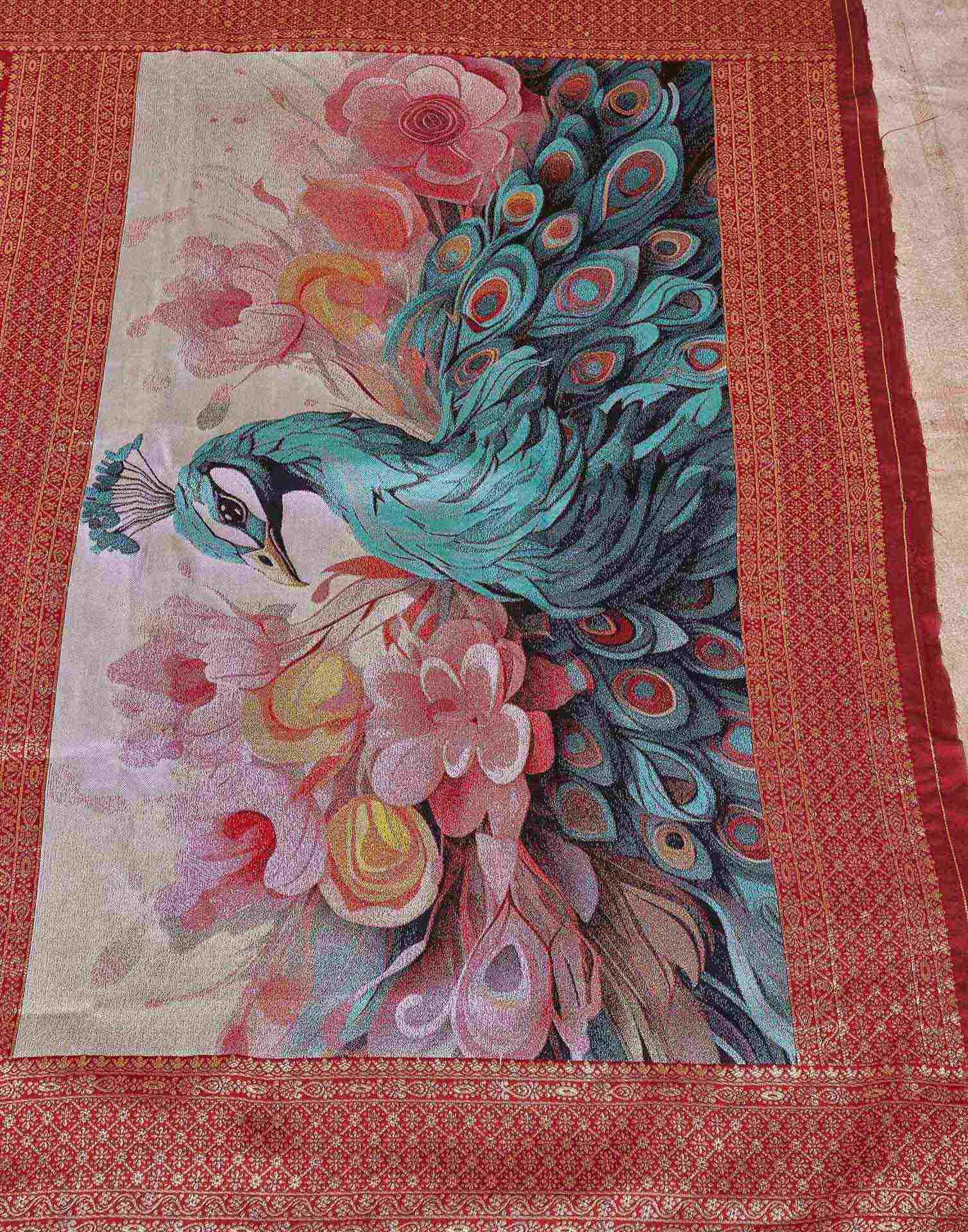 Red Silk Woven Banarasi Saree