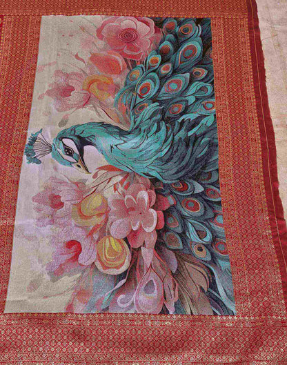 Red Silk Woven Banarasi Saree