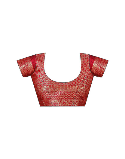Red Silk Woven Banarasi Saree