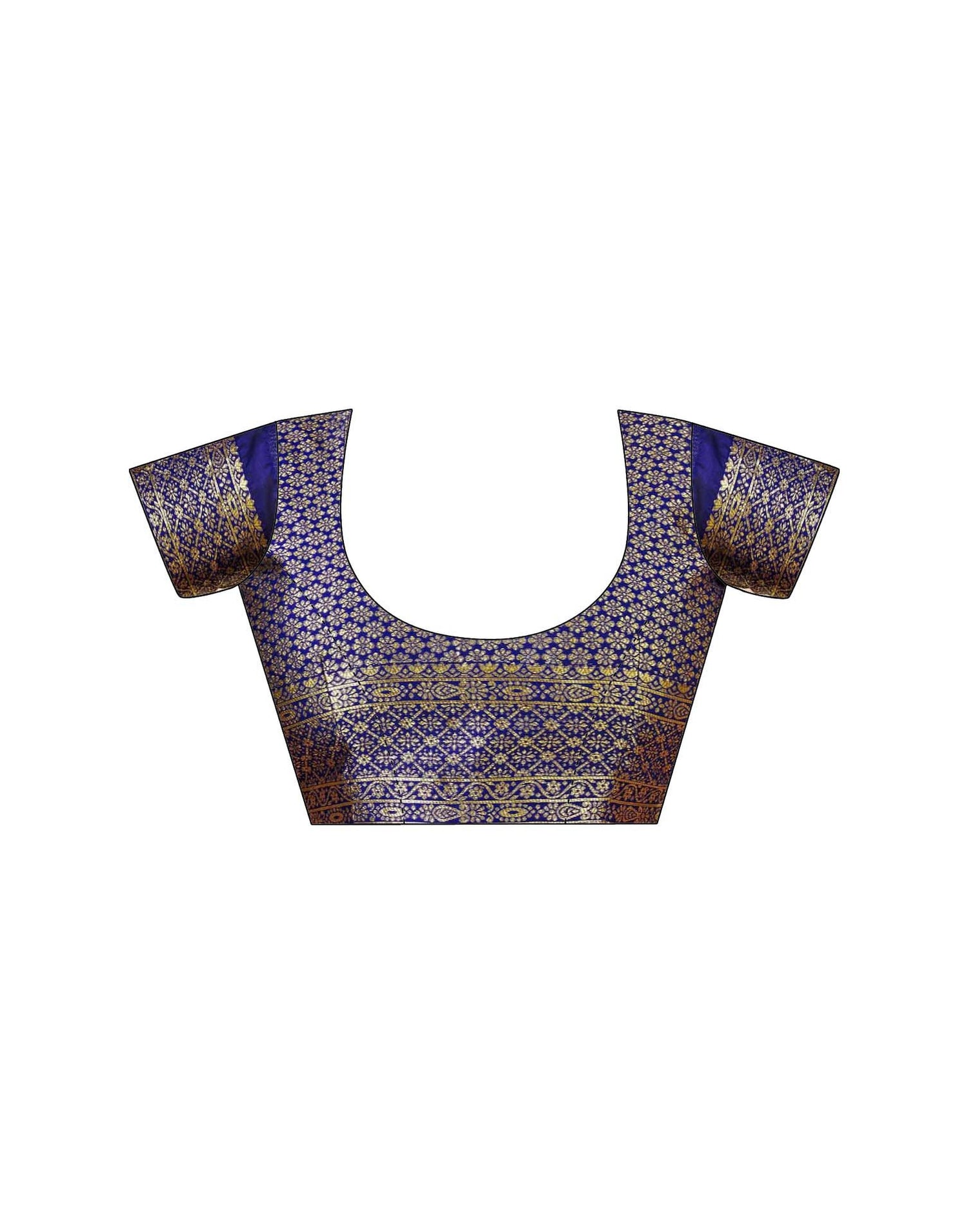 Royal Blue Silk Woven Banarasi Saree