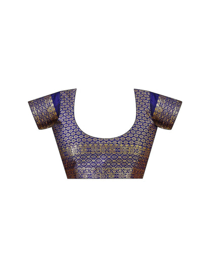 Royal Blue Silk Woven Banarasi Saree
