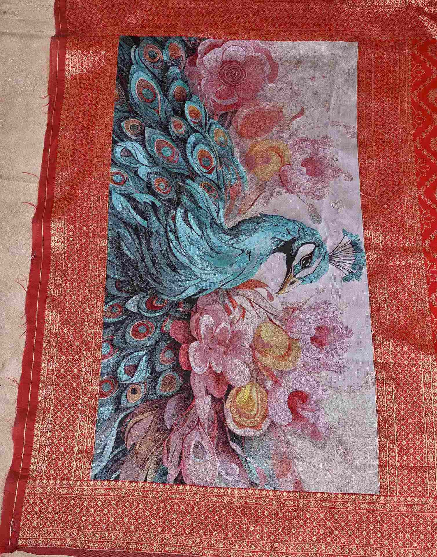 Maroon Silk Woven Banarasi Saree