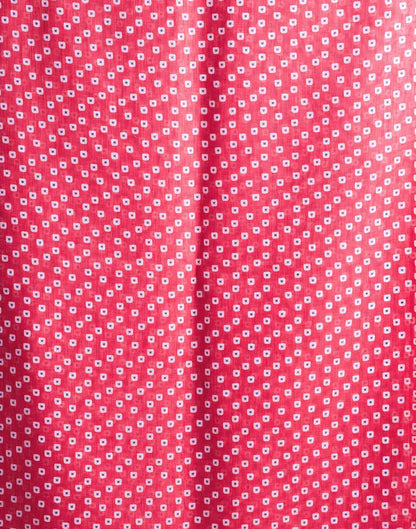 Dark Pink Cotton Linen Printed Saree