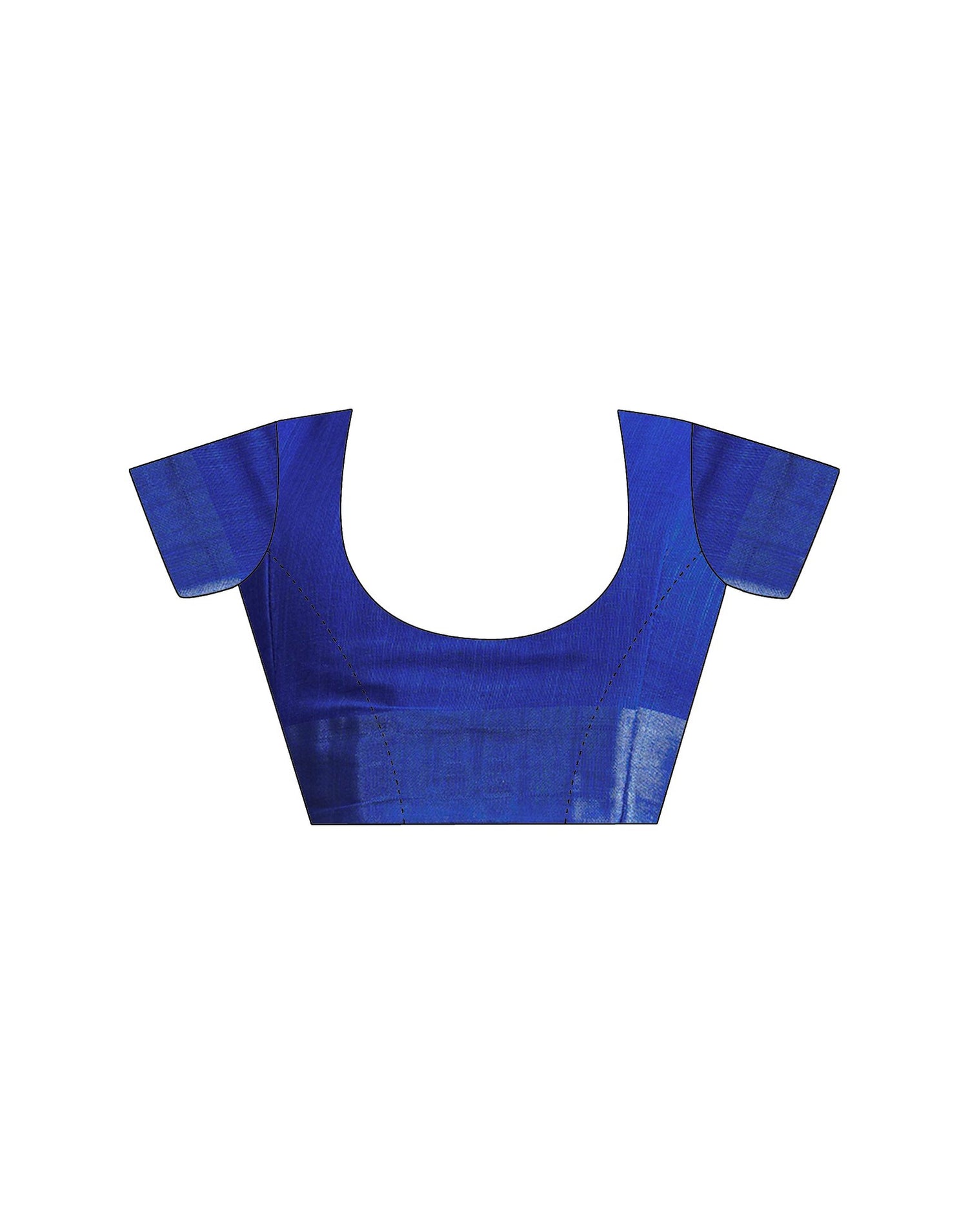 Blue Cotton Linen Printed Dyed Saree